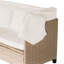 Ensemble 4 pièces de canapé de patio en résine tressée résistant aux rayons UV avec auvent rétractable, coussins et table élévatrice-1346902605