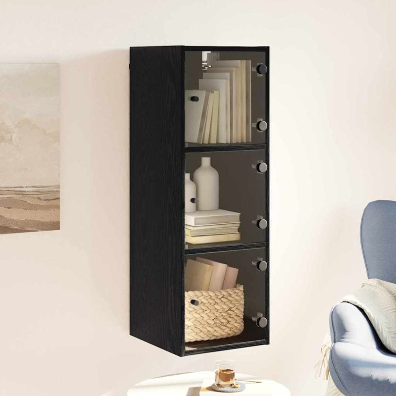 Rectangle Accent Cabinet, Black Oak