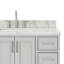 Meuble-lavabo sur pied simple 43 po avec plateau en marbre de Carrare Abita-93359477