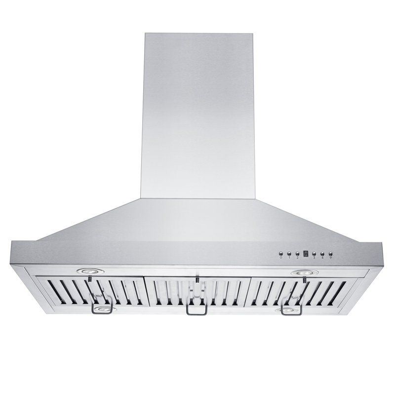 36" 400 CFM Convertible Island Range Hood, Stainless Steel, 36" W