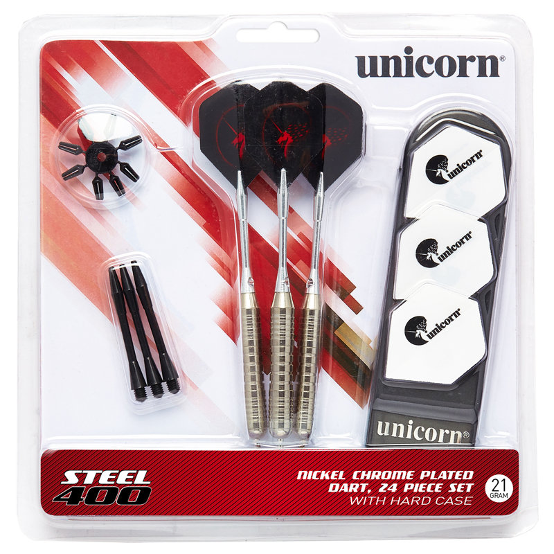 Unicorn Steel 400 Dart Set with Nickel Plated Barrels