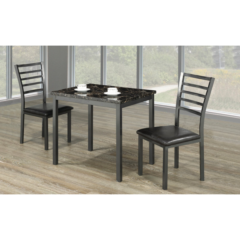 Table de salle à manger Braylen, Noir, Noir, H 30 po x L 32 po x l 24 po