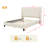 Upholstered Chanel Tufted High Platform Bed-665623185