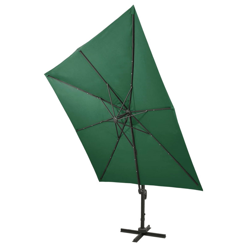 Lucca 300cm Lighted Cantilever Parasol, Green