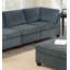 Ensemble de canapé modulaire en chenille gris de 8 pièces pour salon