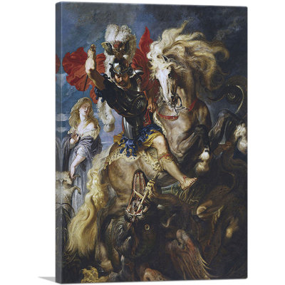 " Saint George And The Dragon 1607 " by Peter Paul Rubens Painting Print