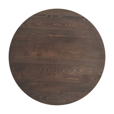 30" Round Commercial Solid Wood Tabletop with Support Bars for Indoor Use