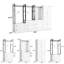 Armoire-penderie sur pied 81,9 "avec tiroirs de rangement et tringle