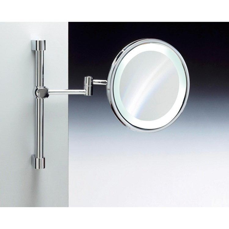 Miroir de maquillage grossissant, Chrome