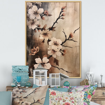 " Cherry Blossoms Brown Dark Solitude "