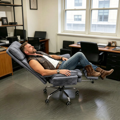 Desk Office Chair, Big and Tall Ergonomic Office Chair, 200KG Adjustable High Back Computer Chair,Executive Swivel Chair with Footrest and Lumbar Support