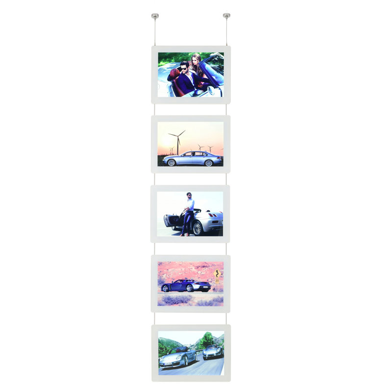 5 Pack LED Backlit Window Display Picture Frame, Ceiling Wall Mount, Landscap Horizontal