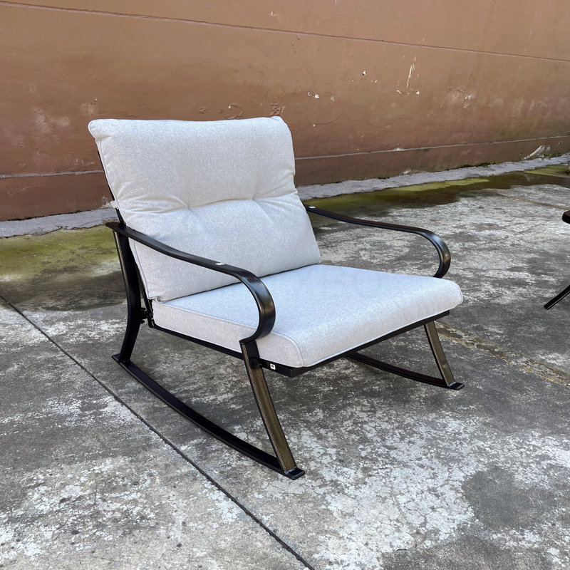 White, Rocker Set Chair And Teapoy Off-