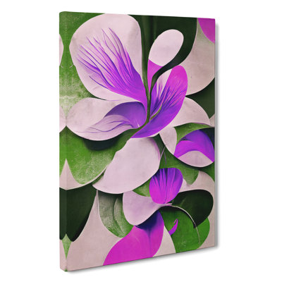 Abstract Flowers No.4 - Wrapped Canvas
