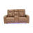 Jazz Light Brown Leather Aire Transformer Power Reclining Sofa & Loveseat Living Room Set With Power Headrest, Bluetooth Speakers, LED Lights, Wireless Charging Drop-Down Table, USB & USB-C Ports, Storage & Cupholders-129910209