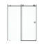 Porte de douche coulissante en verre transparent l 60 po x H 76 po en noir mat