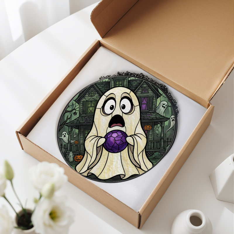 Panneau de vitrail 12 "H Ghost House