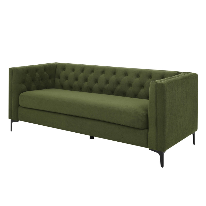 Devonaire Sofa, Dark Green Polyester Blend