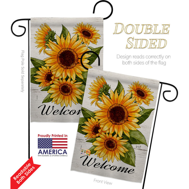 Double Sided 18.5 in. H x 13 in. W Polyester Garden flag