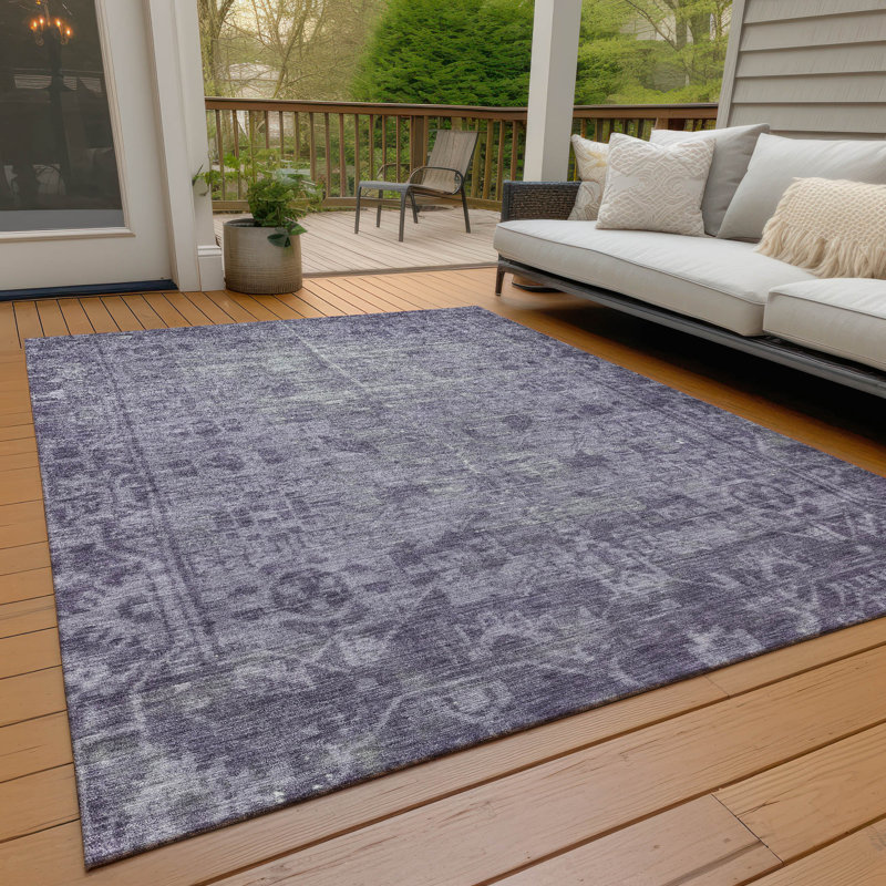 Machine Washable Indoor/Outdoor Christain ACN1228 Rug, Rectangle 3' x 5'
