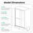 56"-60" Semi- Shower Door, Tempered Glass, , Smooth Surface 72" H W, Modern Bathroom Partition-120954817