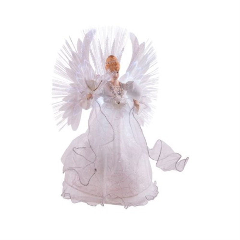 14.5'' Fabric Angels Lighted Tree Topper