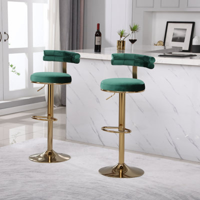Kyliejo Counter Stool with Metal Frame