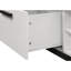 Table basse blanche de 47 po avec plateau en faux marbre Matilda