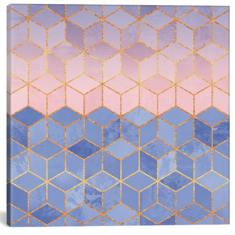 Quartz rose et cubes de sérénité, H 26 po x l 26 po x P 1,5 po, Pas de tapis, Toile tendue