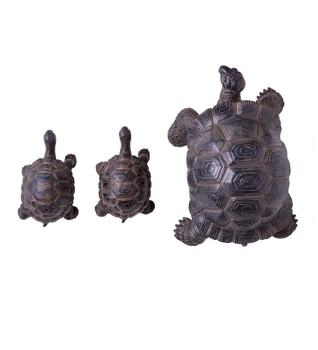 Tortoise Family Resin Garden Accents Statue