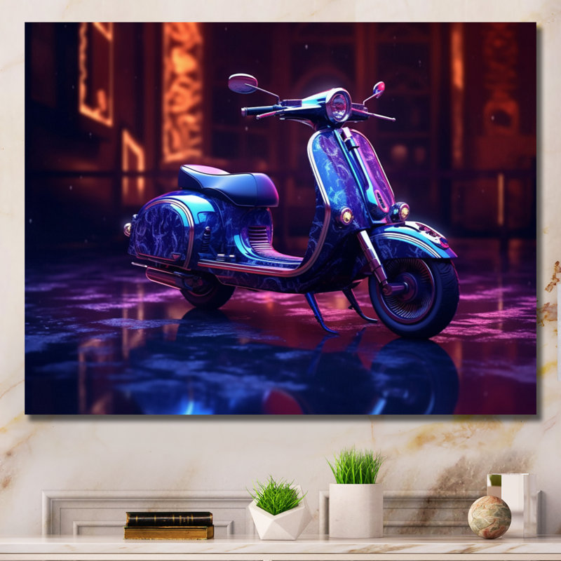 Scooter City Rides III, H 12 po x l 20 po x P 1 po, Toile tendue