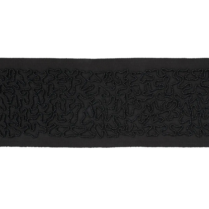 Vermicelli Beaded Tape, Black/Neutral