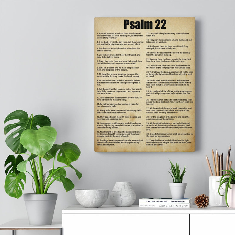 «Desperate For God Aid», impression de verset de la Bible chrétienne, psaume 22, prêt à être accroché, H 16 po x l 12 po