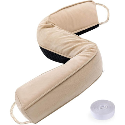 Door Draft Stopper Blocks Hot And Cold Air With Removable Washable Cover For Bottom Of Door, All-Season Seal For Noise, Light, Dust, Door Sweep For Gaps Up To 3", Home Essentials