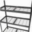 Ensemble de 2 tablettes de rangement à 5 niveaux, étagères de garage robustes, étagères réglables, tablette en acier, assemblage sans boulon, pour garage, remise, noir