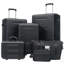 Ensemble de 6 valises légères à coque rigide avec roues pivotantes, verrouillage par mot de passe et plusieurs accessoires de voyage pour des voyages faciles et sécurisés