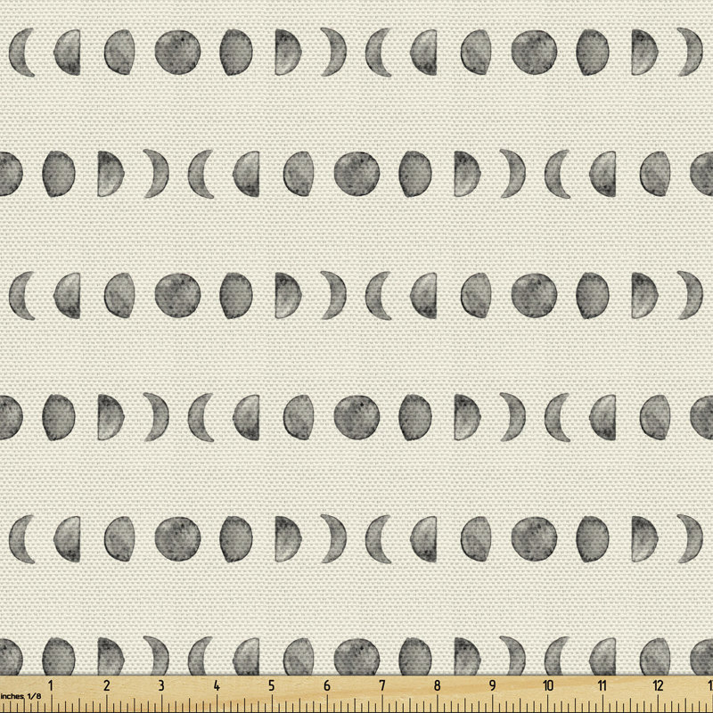 Chrishad Contemporary Mystic with Minimal Style Lunar Phases Repetition Multi-Purpose Fabric