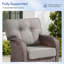 Ensemble de chaises berçantes et pivotantes pour l'extérieur en osier pivotant à 360 degrés-1870994362