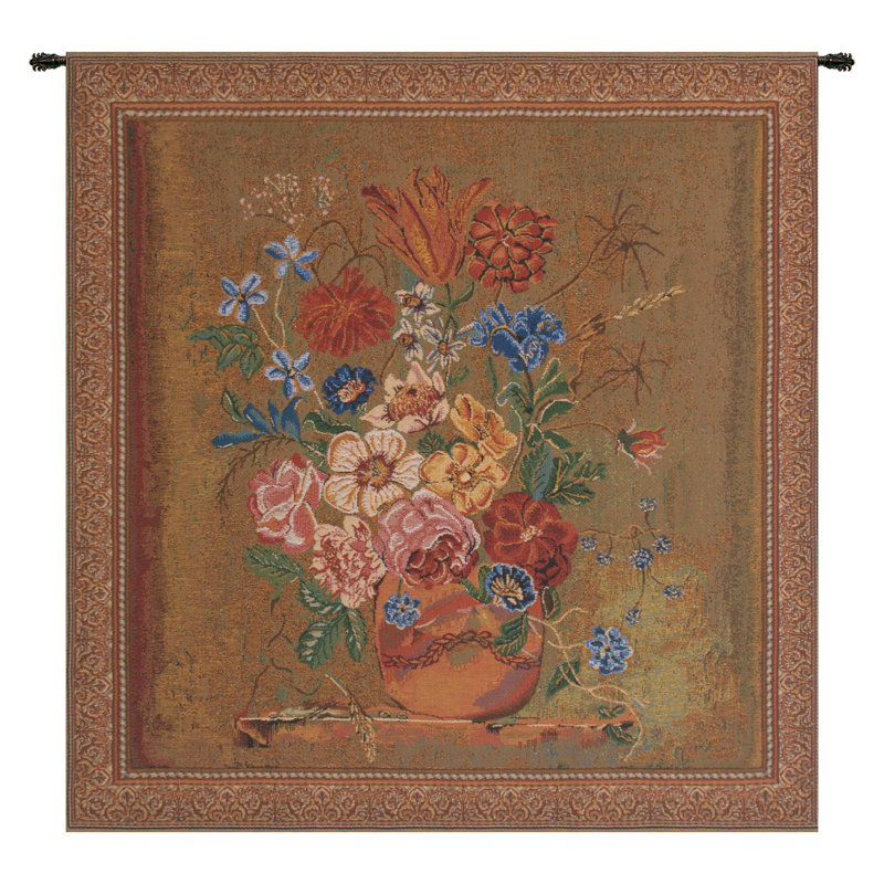 Loom Woven Cotton Blend Wall Hanging, 31" H x 30" W, Brown