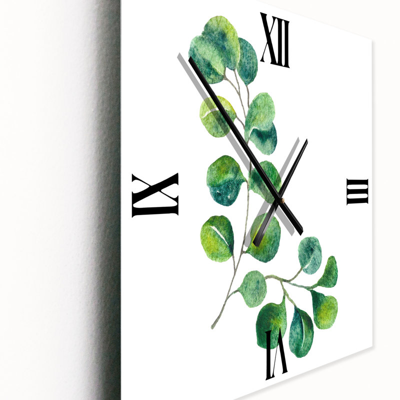 Horloge murale Eucalyptus Branches II, Moyen