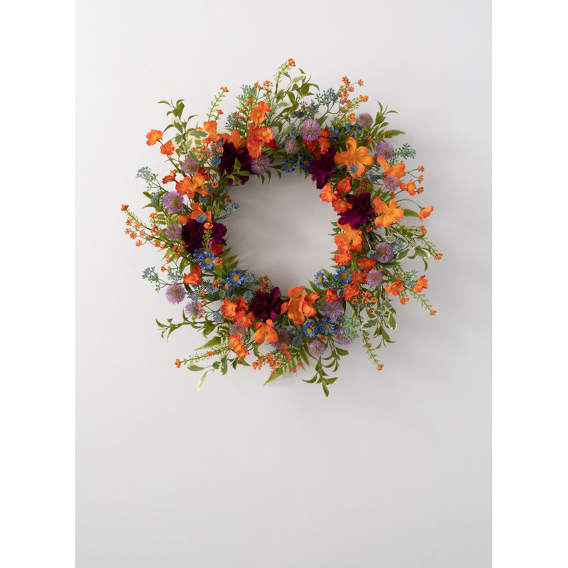 Couronne de dahlia artificielle 21 po 21