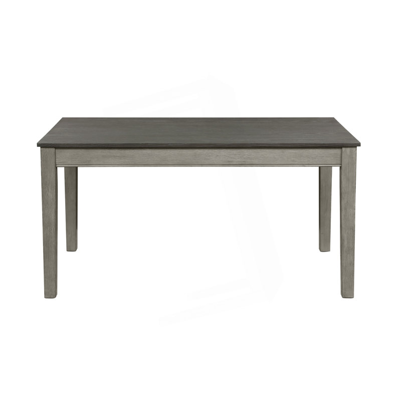 1Pc Dining Table With 2 Hidden Drawers, Gray/Light Gray