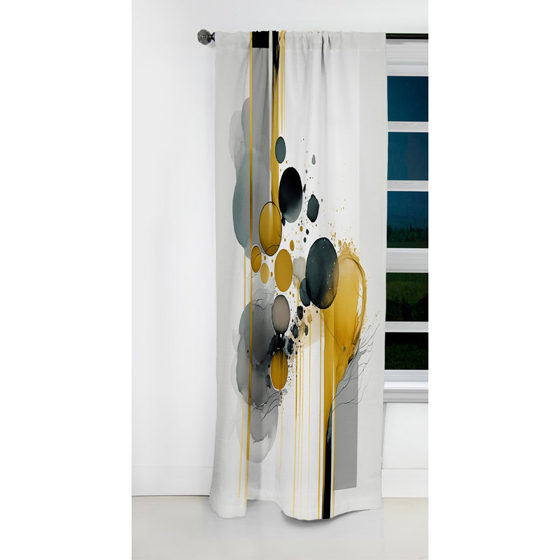 Salvant - Rideau occultant Shapes Abstract - 1 panneaux, L 52 po x L 84 po