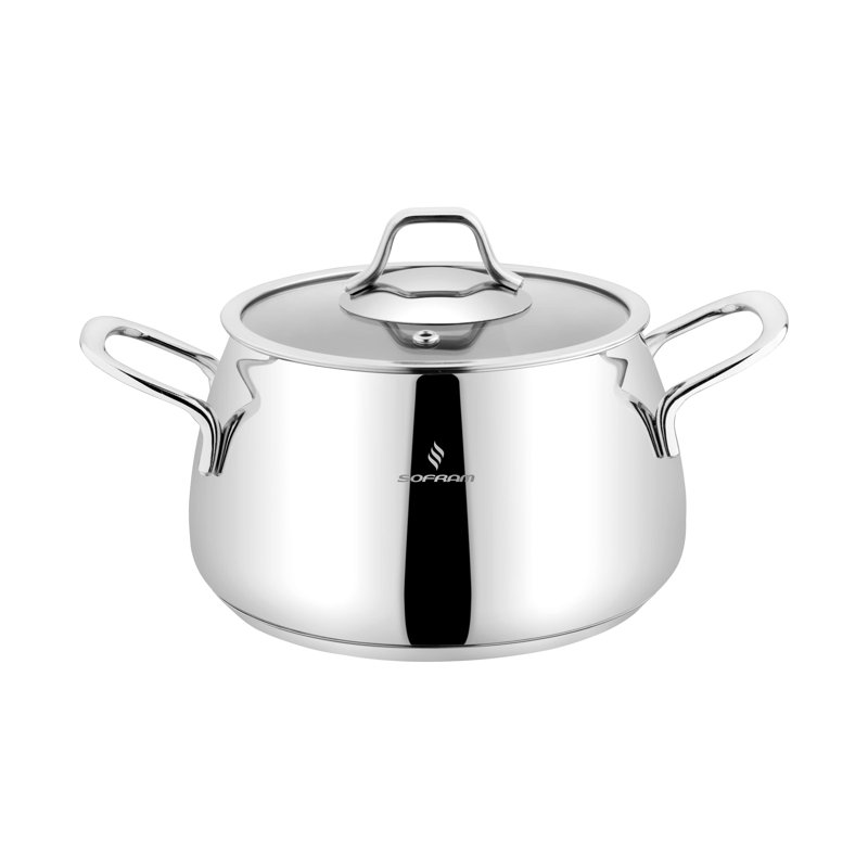 Venus 2.1-qt Stainless Steel Stock Pot with Glass Lid