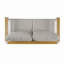 Causeuse d'extérieur en aluminium, structure avec coussin