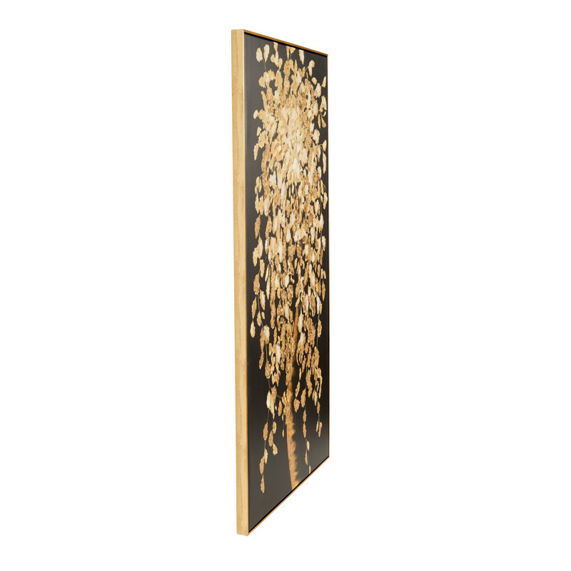 Arbre en polystone avec art mural encadré