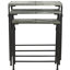 De trois tables en métal galvanisé idéales pour une table d'appoint ou un support à plante dans une salle d'étude, une base en fer, 15,8 lb