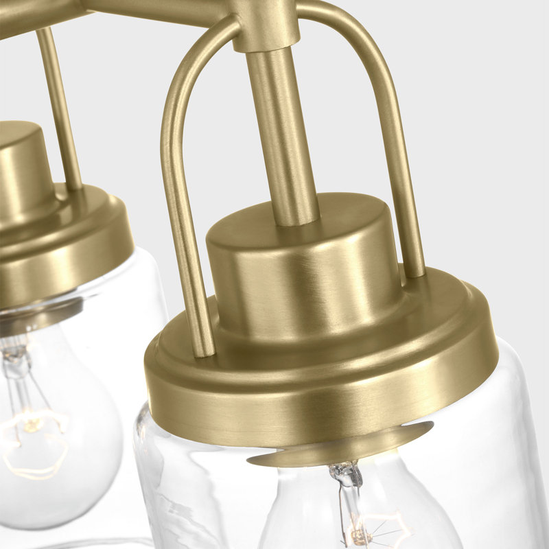 Alphild Four Light Chandelier from, Satin Brass