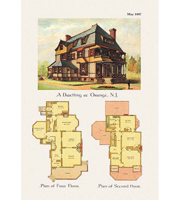 «A Dwelling at Orange, New Jersey», impression