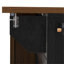 Îlot de cuisine avec table de salle à manger extensible K&K 102,3 po, chariot pour îlot de cuisine sur roulettes avec armoire de rangement, support à épices coulissant à 3 niveaux, table d'îlot mobile sur roulettes pour la cuisine, la salle à manger, noir-1379319528